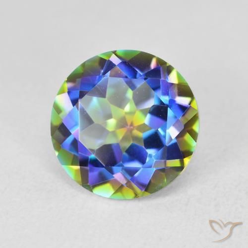 Quarzo mistico Multicolore naturale da 3.47 ct, Rotondo, VVS
