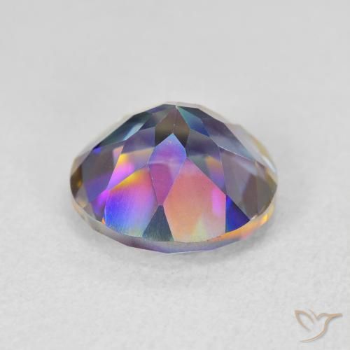 Quarzo mistico Multicolore naturale da 3.47 ct, Rotondo, VVS