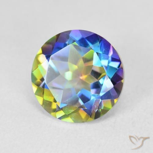 Quarzo mistico Multicolore naturale da 3.55 ct, Rotondo, VVS