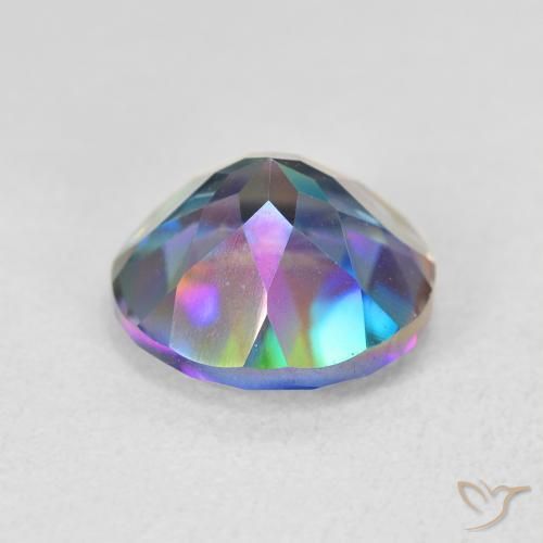 Quarzo mistico Multicolore naturale da 3.55 ct, Rotondo, VVS