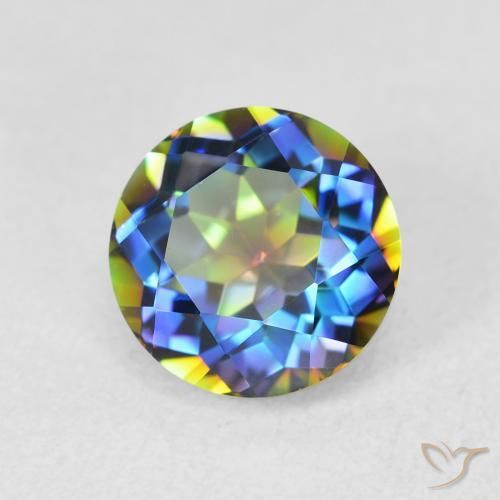 Quarzo mistico Multicolore naturale da 2.08 ct, Rotondo, VVS