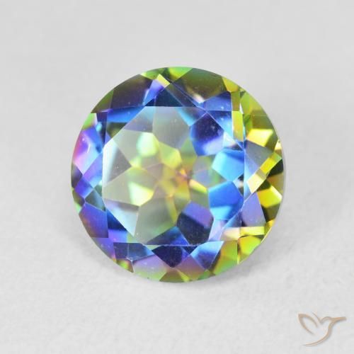 Quarzo mistico Multicolore naturale da 3.43 ct, Rotondo, VVS