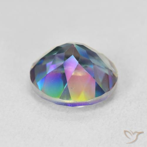 Quarzo mistico Multicolore naturale da 3.59 ct, Rotondo, VVS