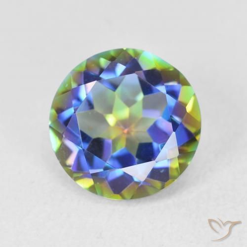 Quarzo mistico Multicolore naturale da 3.51 ct, Rotondo, VVS