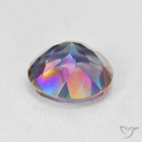 Quarzo mistico Multicolore naturale da 3.51 ct, Rotondo, VVS