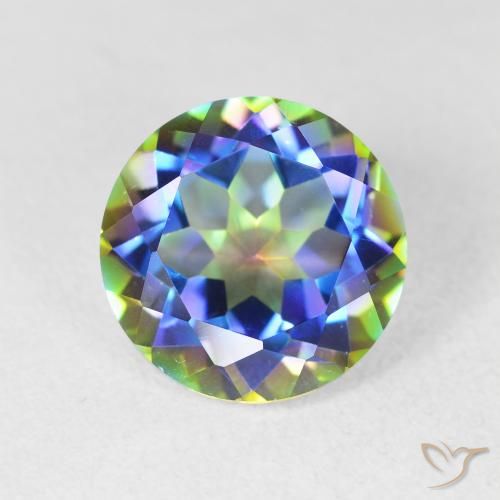 3.62ct Naturale Multicolore Quarzo mistico, Rotondo, VVS
