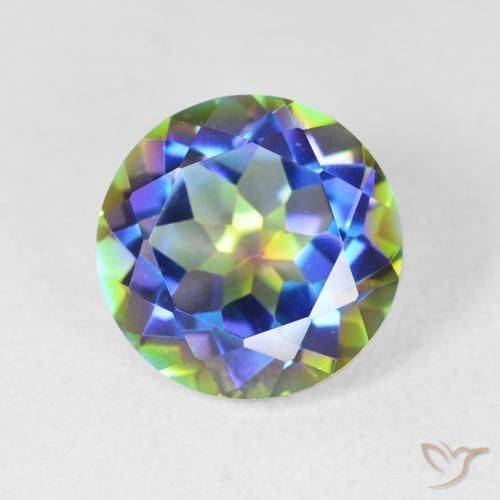 Quarzo mistico Multicolore naturale da 3.62 ct, Rotondo, VVS