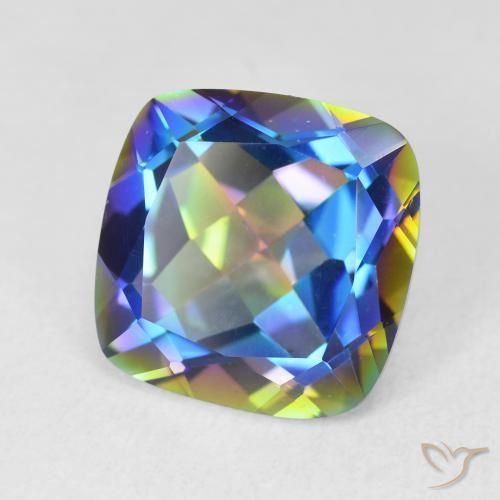 Quarzo mistico Multicolore naturale da 6.64 ct, Cuscino, VVS