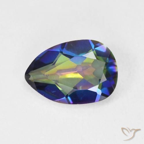 2.33ct Naturale Multicolore Quarzo mistico, Forma a pera, VVS
