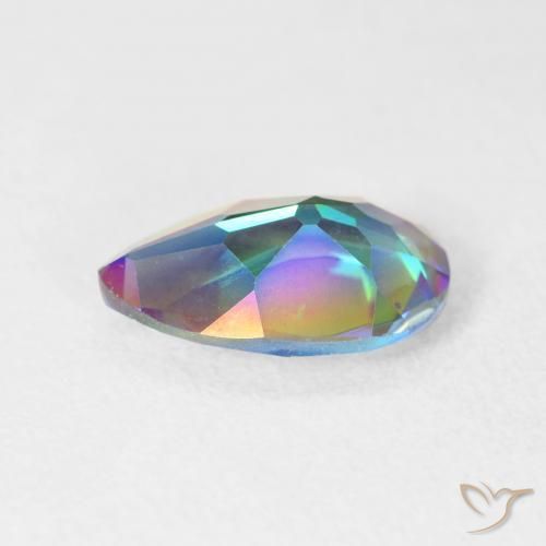 Quarzo mistico Multicolore naturale da 2.33 ct, Forma a pera, VVS