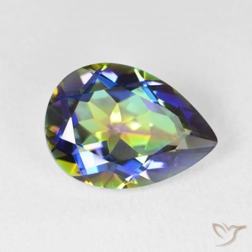 Quarzo mistico Multicolore naturale da 4.99 ct, Forma a pera, VVS
