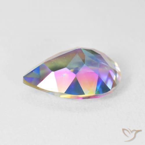 Quarzo mistico Multicolore naturale da 4.99 ct, Forma a pera, VVS