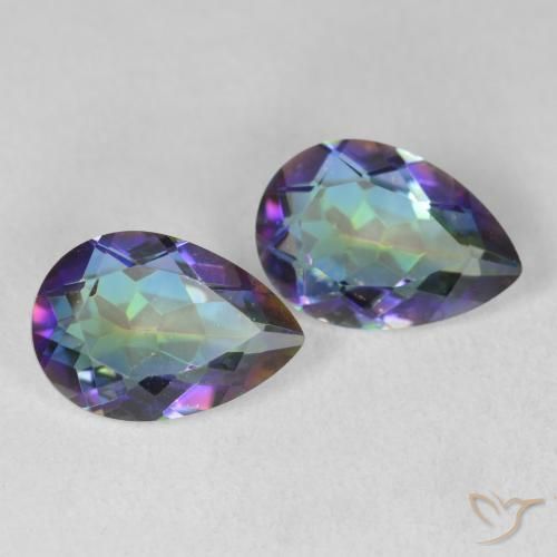 Gemme di Quarzo mistico Multicolore naturale da 3.44 ct, Forma a pera, VVS-VS
