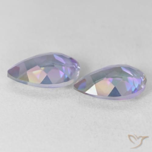 Gemme di Quarzo mistico Multicolore naturale da 3.40 ct, Forma a pera, VVS-VS