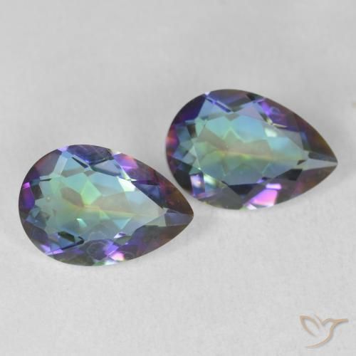Gemme di Quarzo mistico Multicolore naturale da 3.48 ct, Forma a pera, VVS-VS