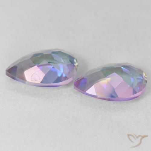 Gemme di Quarzo mistico Multicolore naturale da 3.48 ct, Forma a pera, VVS-VS