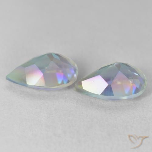 Gemme di Quarzo mistico Multicolore naturale da 3.58 ct, Forma a pera, VVS-VS