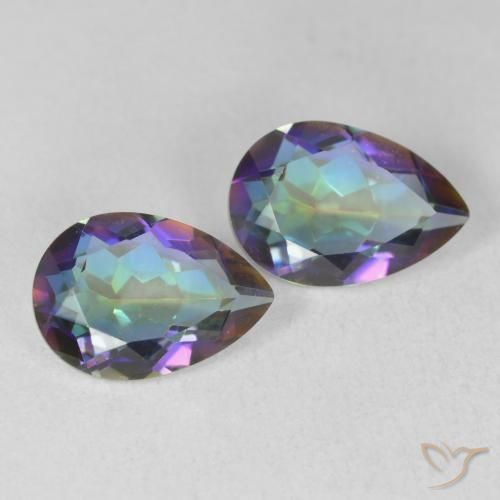 Gemme di Quarzo mistico Multicolore naturale da 3.41 ct, Forma a pera, VVS-VS