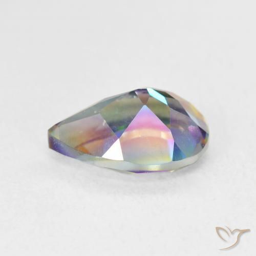 Quarzo mistico Multicolore naturale da 1.87 ct, Forma a pera, VVS