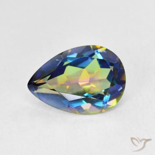 1.82ct Naturale Multicolore Quarzo mistico, Forma a pera, VVS