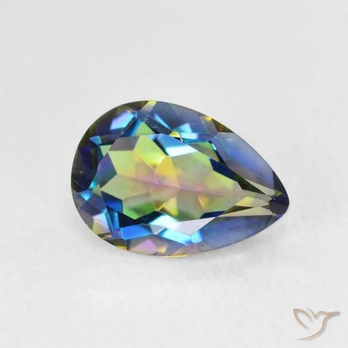 Quarzo mistico Multicolore naturale da 1.82 ct, Forma a pera, VVS