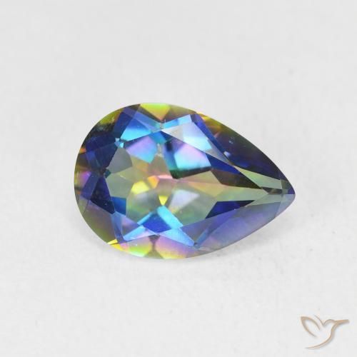 Quarzo mistico Multicolore naturale da 1.83 ct, Forma a pera, VVS-VS
