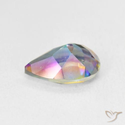 Quarzo mistico Multicolore naturale da 1.83 ct, Forma a pera, VVS-VS