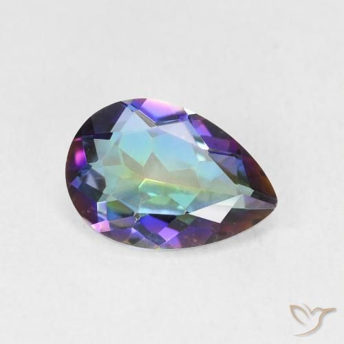 Quarzo mistico Multicolore naturale da 1.72 ct, Forma a pera, VVS-VS
