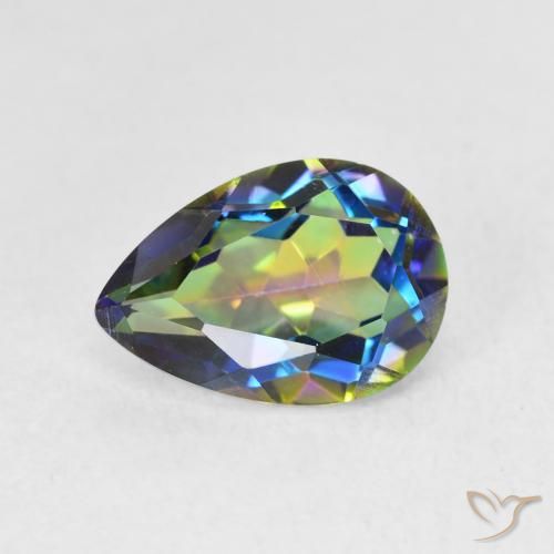 Quarzo mistico Multicolore naturale da 1.95 ct, Forma a pera, VVS-VS
