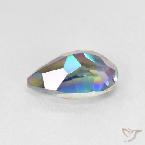 Quarzo mistico Multicolore naturale da 1.95 ct, Forma a pera, VVS-VS