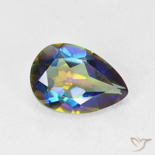 Quarzo mistico Multicolore naturale da 1.71 ct, Forma a pera, VVS-VS