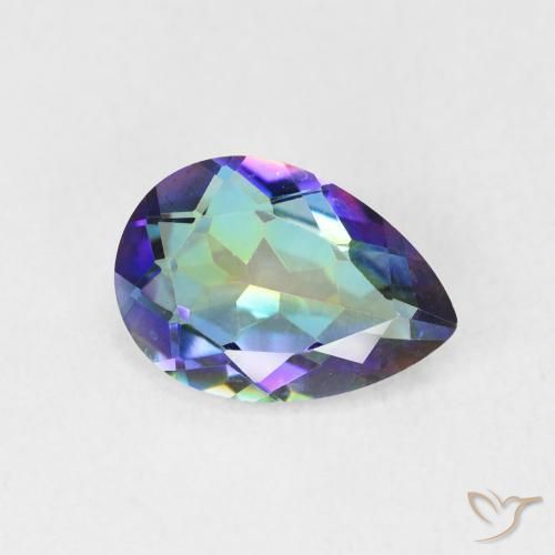 Quarzo mistico Multicolore naturale da 1.72 ct, Forma a pera, VVS-VS