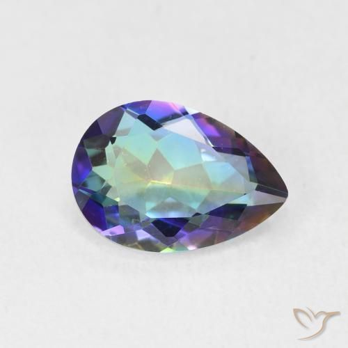 1.78ct Naturale Multicolore Quarzo mistico, Forma a pera, VVS-VS
