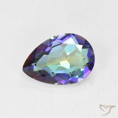 Quarzo mistico Multicolore naturale da 1.78 ct, Forma a pera, VVS-VS