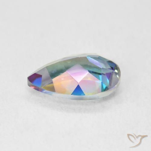 Quarzo mistico Multicolore naturale da 1.78 ct, Forma a pera, VVS-VS