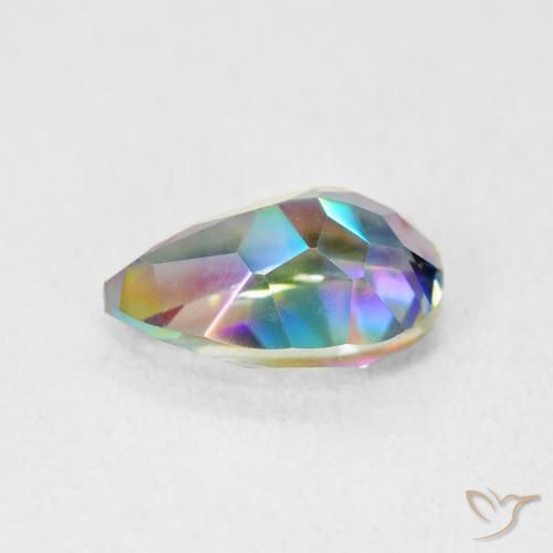 Quarzo mistico Multicolore naturale da 1.92 ct, Forma a pera, VVS-VS