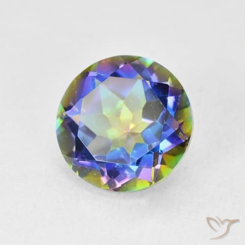 Quarzo mistico Multicolore naturale da 3.56 ct, Rotondo, VVS-VS