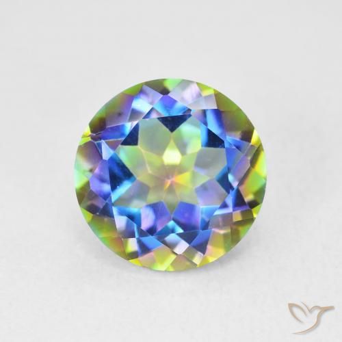 3.52ct Naturale Multicolore Quarzo mistico, Rotondo, VVS-VS