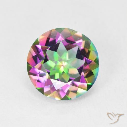 3.34ct Naturale Multicolore Quarzo mistico, Rotondo, VVS-VS
