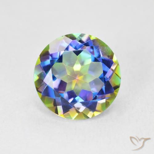 3.58ct Naturale Multicolore Quarzo mistico, Rotondo, VVS-VS