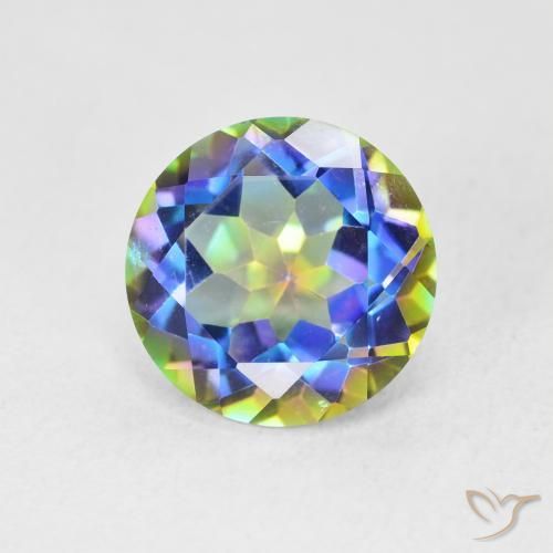 Quarzo mistico Multicolore naturale da 3.58 ct, Rotondo, VVS-VS