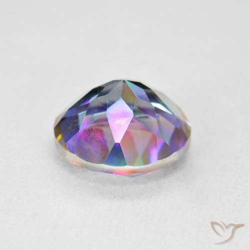 Quarzo mistico Multicolore naturale da 3.58 ct, Rotondo, VVS-VS