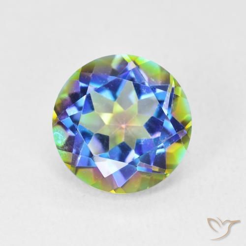 3.56ct Naturale Multicolore Quarzo mistico, Rotondo, VVS-VS