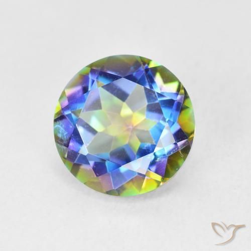 Quarzo mistico Multicolore naturale da 3.56 ct, Rotondo, VVS-VS