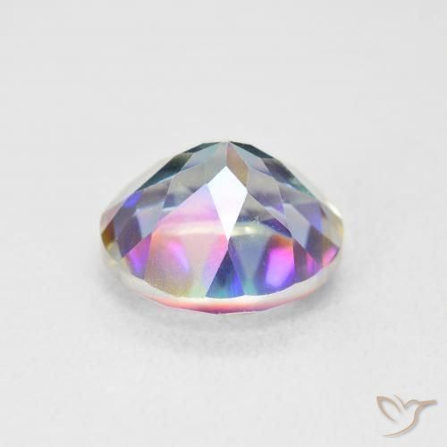 Quarzo mistico Multicolore naturale da 3.56 ct, Rotondo, VVS-VS