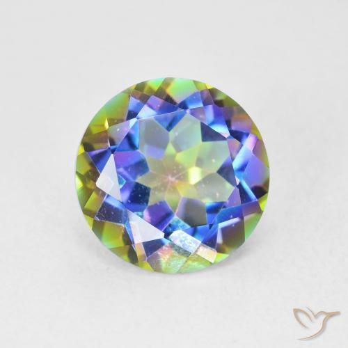3.51ct Naturale Multicolore Quarzo mistico, Rotondo, VVS-VS