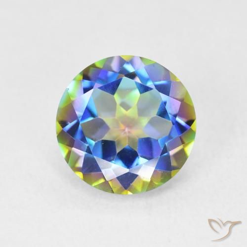 3.47ct Naturale Multicolore Quarzo mistico, Rotondo, VVS-VS