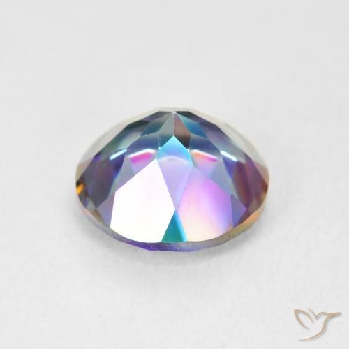 Quarzo mistico Multicolore naturale da 3.47 ct, Rotondo, VVS-VS