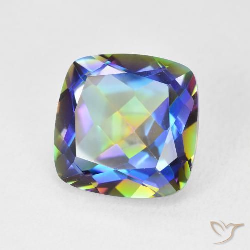 Quarzo mistico Multicolore naturale da 6.65 ct, Cuscino, VVS-VS