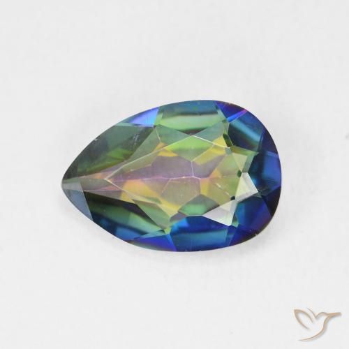2.30ct Naturale Multicolore Quarzo mistico, Forma a pera, VVS-VS